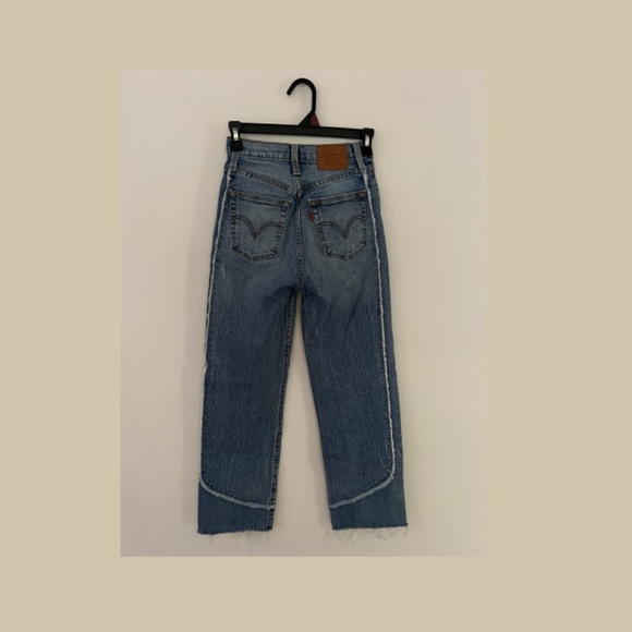 UNIQUE LEVI'S Ribcage Straight Leg Jeans Size 24 - Picture 2 of 5